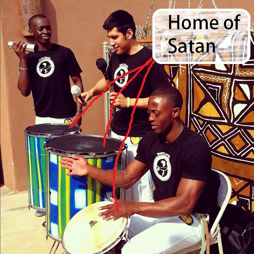 african drums in church