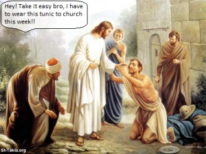Jesus rejecting the needy